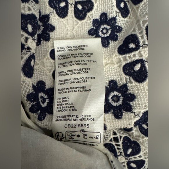 NWT Size XS - Maeve Short-Sleeve Geo Lace Mini Shirt Dress (NWT US$ 198) - Picture 15 of 16